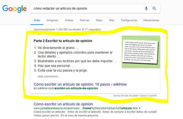 diseño web en toledo tendencias seo en 2020 rich snippet